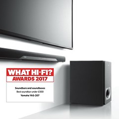 获奖信息：千赢国际搭载DTS Virtual:X?技术的新款回音壁YAS-207 荣获What Hi-Fi?五星好评